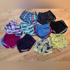 Nike - 10 Pair Bundle - Women’s Running Shorts - 3” Inseam - Medium - Used